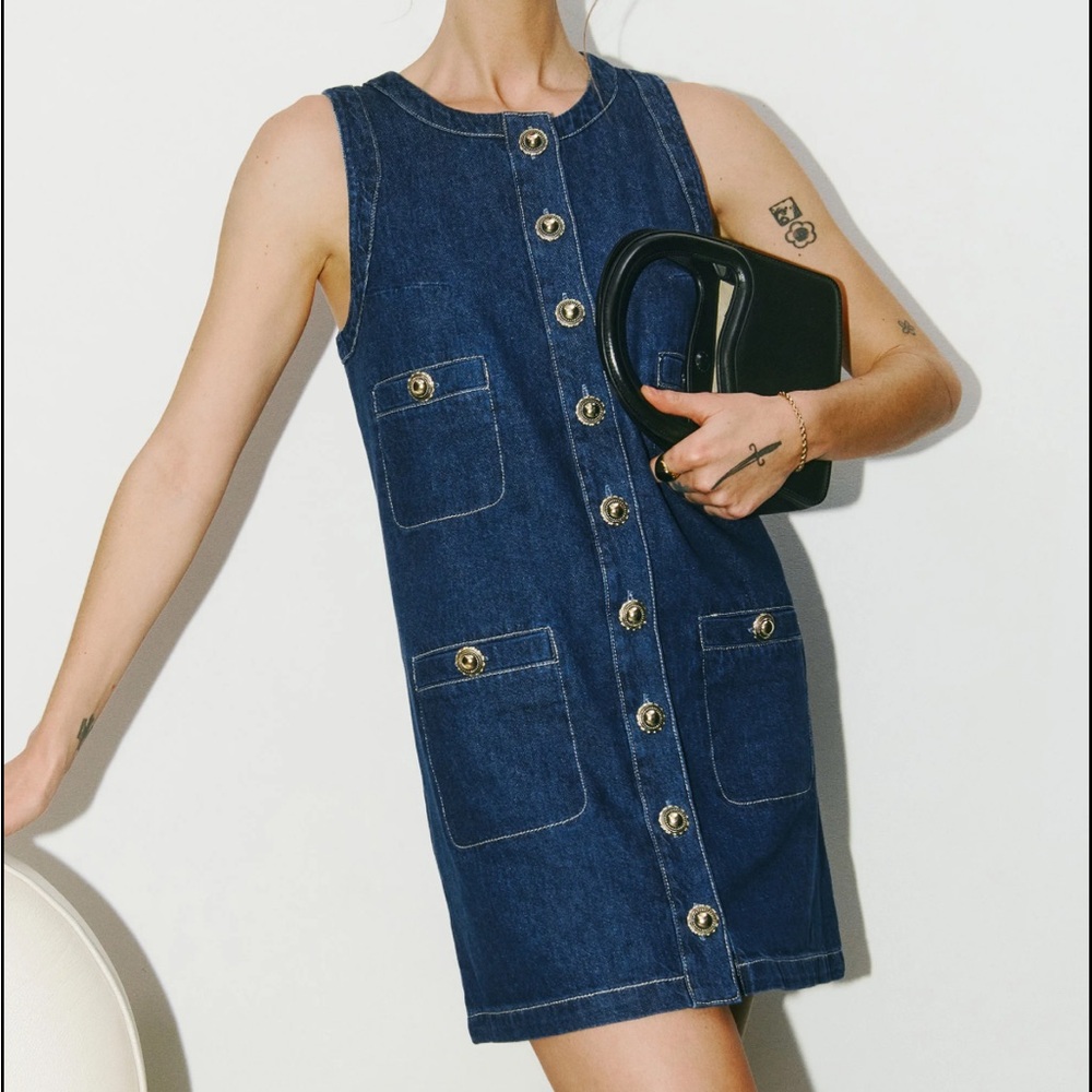 Reformation Tropez Denim Mini Dress